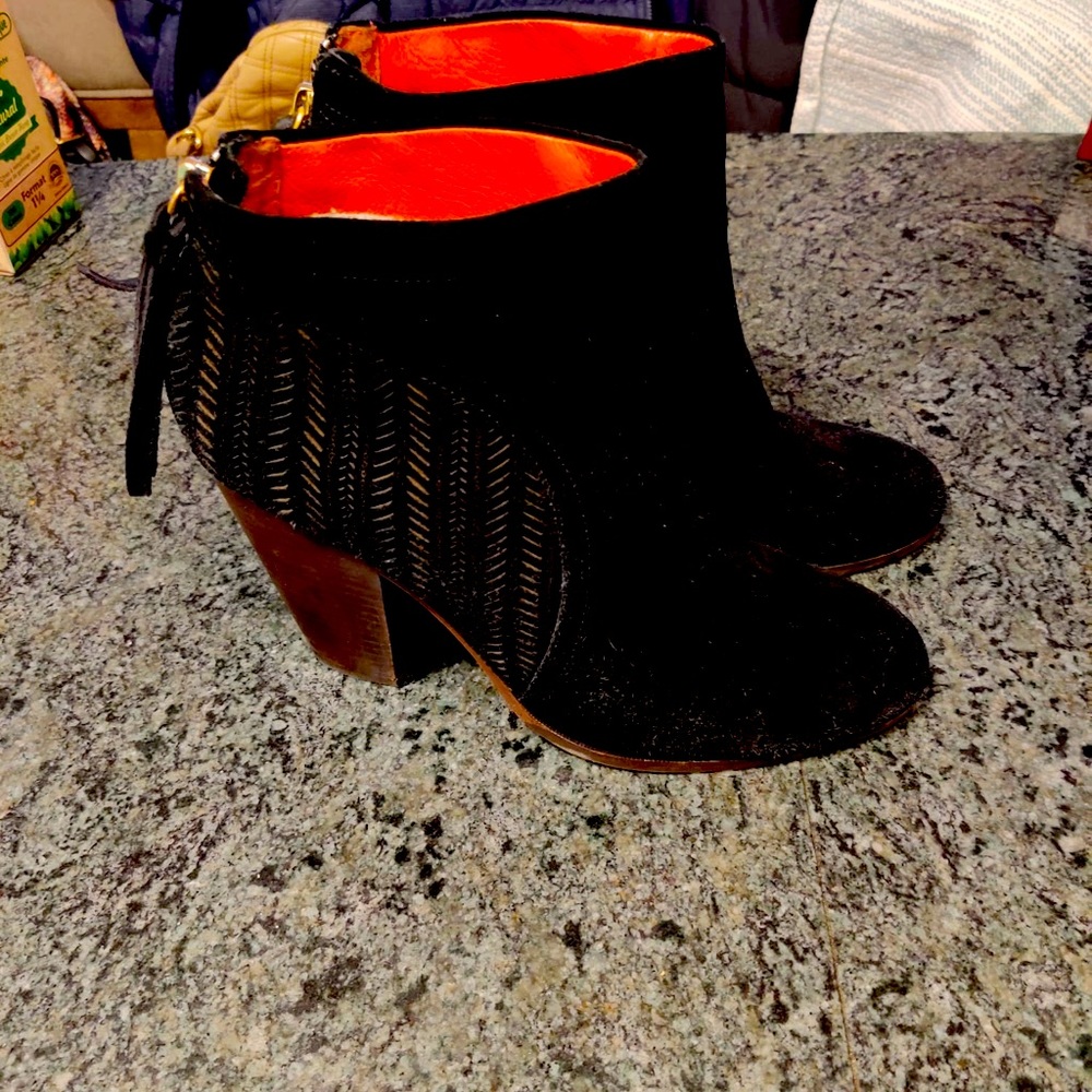 Coach Laser Cut Suede Boots